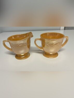 Vintage Fire King Creamer and Sugar set